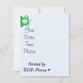 Baby Schildpad Baby Shower Kaart (Achterkant)
