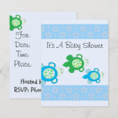 Baby Schildpad Baby Shower Kaart (Voorkant / Achterkant)