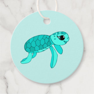 Baby schildpad bedankjes labels