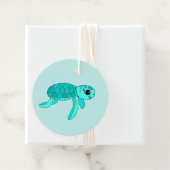 Baby schildpad bedankjes labels (In situ)