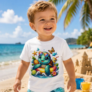 Baby schildpad drijft deze zomer rond in stijl