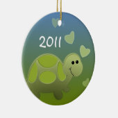 Baby schildpad/foto keramisch ornament (Rechts)
