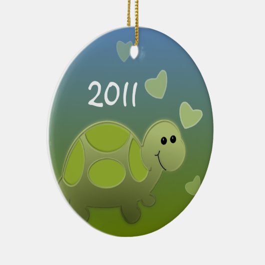 Baby schildpad/foto keramisch ornament (Rechts)