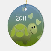 Baby schildpad/foto keramisch ornament (Links)