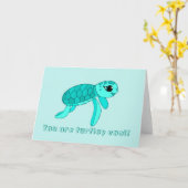 baby schildpad kaart (Gele Bloem)