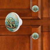 Baby schildpad keramische knop