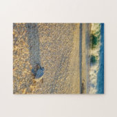 Baby schildpad naar de oceaan in Los Cabos Legpuzzel (Horizontaal)