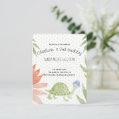 Baby schildpad Waterverf met handbeschilderd Save The Date (Staand voorkant)