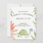 Baby schildpad Waterverf met handbeschilderd Save The Date (Voorkant)