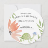 Baby schildpad Waterverf met handbeschilderd Save The Date (Voorkant)