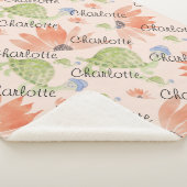 Baby schildpad Waterverf met handbeschilderd Sherpa Deken (3/4)