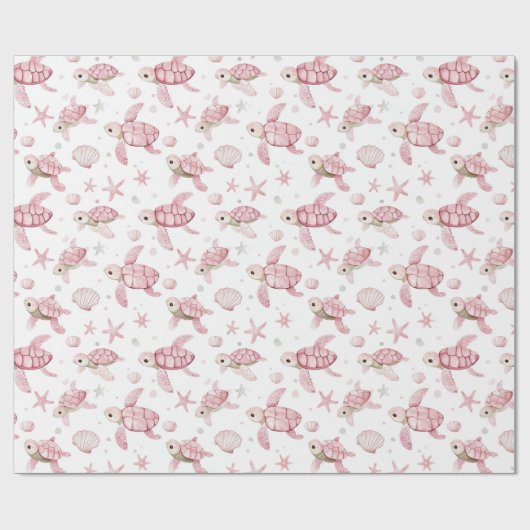 Baby schildpadden en baby cadeaupapier (Vlak)