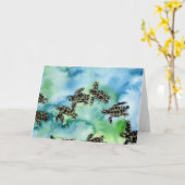 baby schildpadden van zee reptielen van dieren kaart (Gele Bloem)