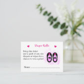 Baby Schoenen Baby shower Luier Raffle Informatiekaartje (Staand voorkant)