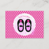 Baby Schoenen Baby shower Luier Raffle Informatiekaartje (Achterkant)