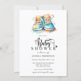 Baby Schoenen | Blue Boy-Baby shower Kaart