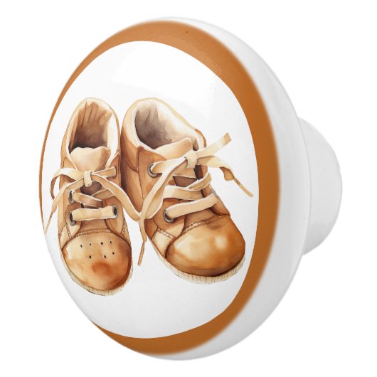 Baby Schoenen Keramische Knop – Unisex Kinderkamer (Rechts)