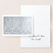 Baby schoenen nieuwe aankomst gefeliciteerd Nieuwe Folie Kaarten (Display)