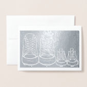 Baby schoenen nieuwe aankomst gefeliciteerd Nieuwe Folie Kaarten (Voorkant met envelop)