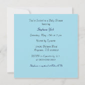 Baby schoenen Retro Baby shower Uitnodiging blauw (Achterkant)