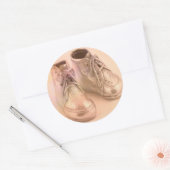 Baby schoenen ronde sticker (Envelop)