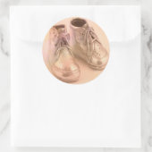Baby schoenen ronde sticker (Tas)