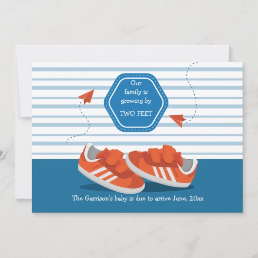 Baby schoenen Zwangerschap Aankondiging (Voorkant)