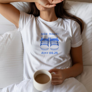 Baby-schoentjes Aankondiging naam datum T-shirt