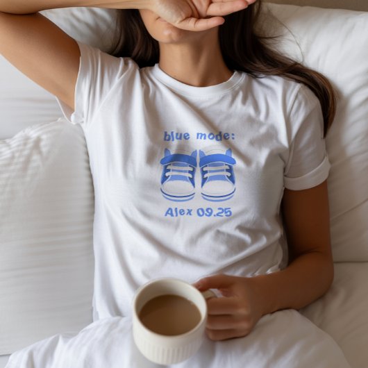 Baby-schoentjes Aankondiging naam datum T-shirt