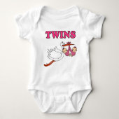 Baby Schwangerschaft Geburt Babies Storch Romper (Voorkant)