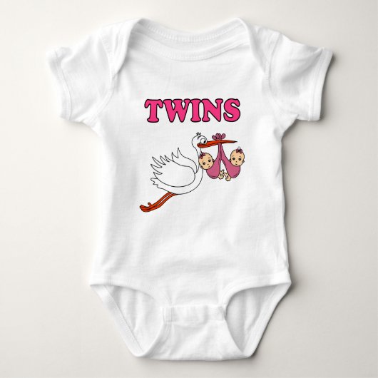 Baby Schwangerschaft Geburt Babies Storch Romper (Voorkant)