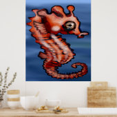 Baby Seahorse Poster (Keuken)