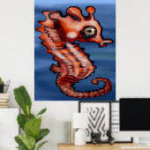 Baby Seahorse Poster (Thuiskantoor)