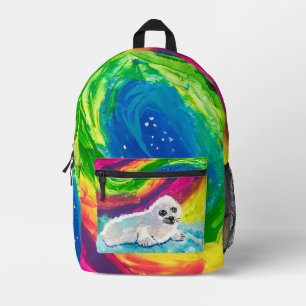 Baby Seal "Kunst voor kinderen" Bedrukte Rugzak