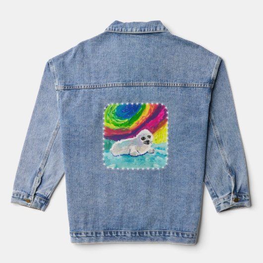 Baby Seal "Kunst voor kinderen" Denim Jacket (Achterkant)
