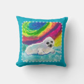 Baby Seal "Kunst voor kinderen" Kussen (Voorkant)