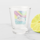 Baby Seal "Kunst voor kinderen" Shot Glas (Achterkant)