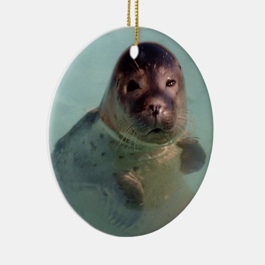 Baby Seal Ornaemnt Keramisch Ornament (Rechts)