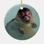 Baby Seal Ornaemnt Keramisch Ornament (Achterkant)