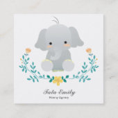 Baby Services Cute Elephant Visitekaartje (Voorkant)