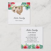 Baby Services Kute Sloth Visitekaartje (Voorkant / Achterkant)