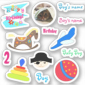 Baby set voor jongen, jongen, speelgoed set sticker (Voorkant)