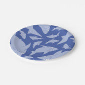 Baby Shark 1e Verjaardag Borden Papieren Bordje (Gekanteld)