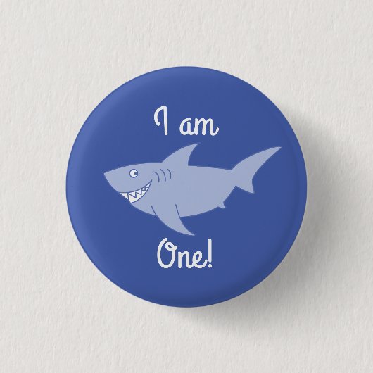 Baby Shark 1e Verjaardag Button Pin (Voorkant)