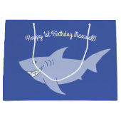 Baby Shark 1e Verjaardag Gift Bag Groot Cadeauzakje (Voorkant)
