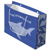 Baby Shark 1e Verjaardag Gift Bag Groot Cadeauzakje (Voorkant Gekanteld)