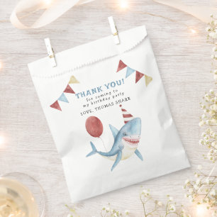 Baby Shark 1e Verjaardag onder het Zee Bedankt Bedankzakje