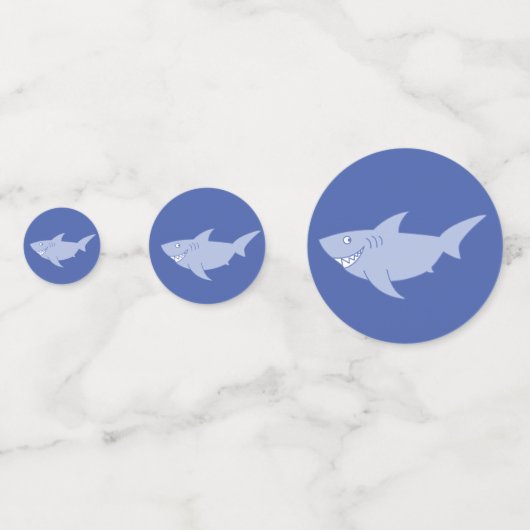 Baby Shark 1e Verjaardagsfeesttafel Decor Confetti (Achterkanten)