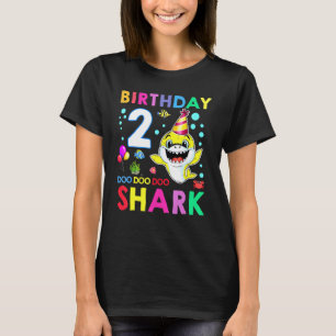 Baby Shark 2 jaar oud 2e verjaardag Doo Doo T-shirt