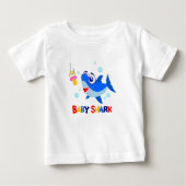 Baby Shark Baby Fine Jersey T-Shirt (Voorkant)